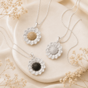 Fine Silver Daisy Pendant