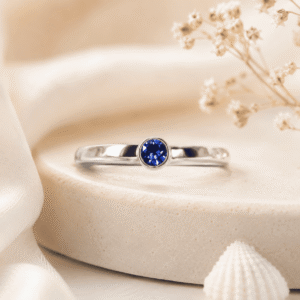 Birthstone Crystal Stacking Ring Set of Two Rings